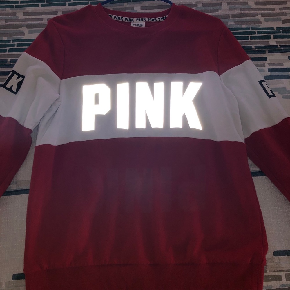 Reflective crew neck sweater from PINK